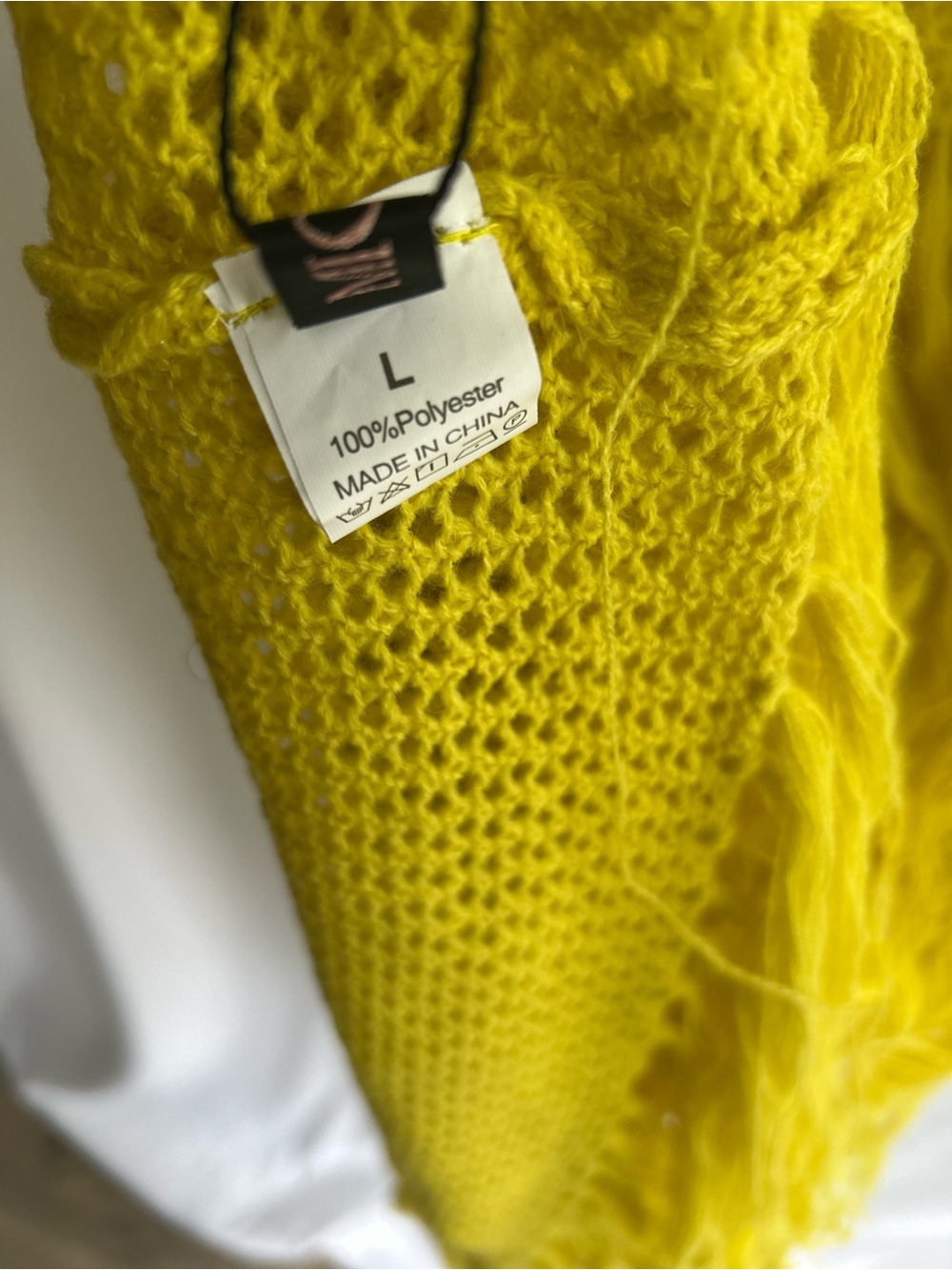 Micas Bright Yellow Crochet Fringe Maxi Dress - Picture 6 of 6